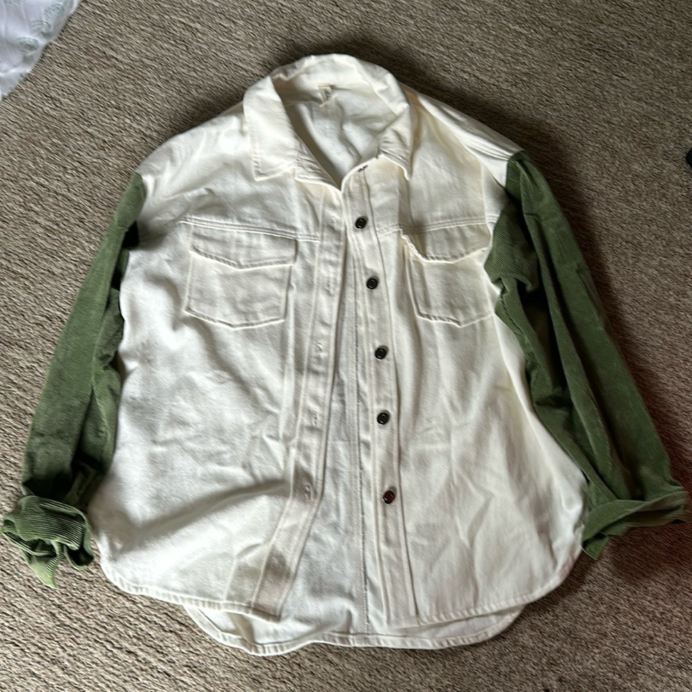 Denim/corduroy oversized Mahina jean-style jacket